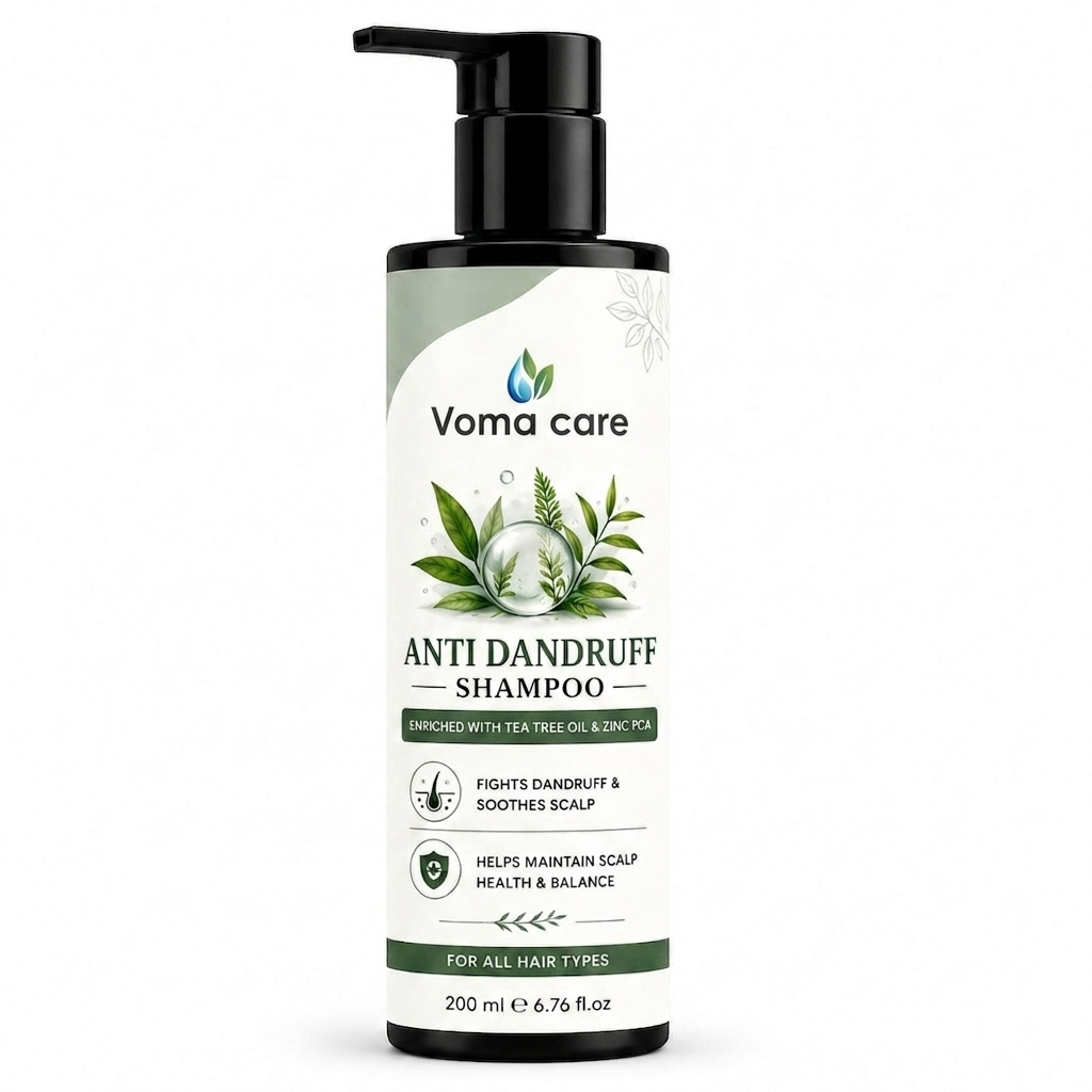 Anti Dandruff Shampoo with Tea Tree Oil & Zinc PCA | Daily Scalp Cleansing Shampoo for All Hair Types | 200ml