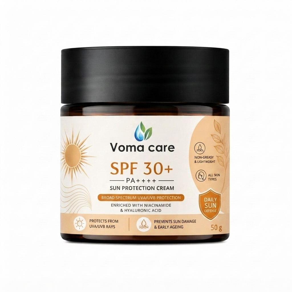SPF 30+ PA++++ Sun Protection Cream with Niacinamide & Hyaluronic Acid | Broad Spectrum UVA UVB Protection | Lightweight Daily Sunscreen | 50g