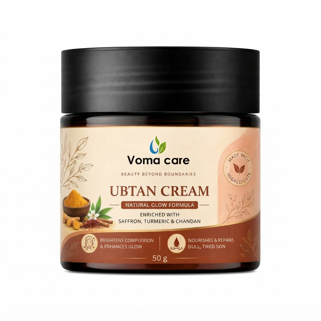 Ubtan Cream with Saffron Turmeric & Chandan | Natural Glow Formula | Daily Face Cream | 50g