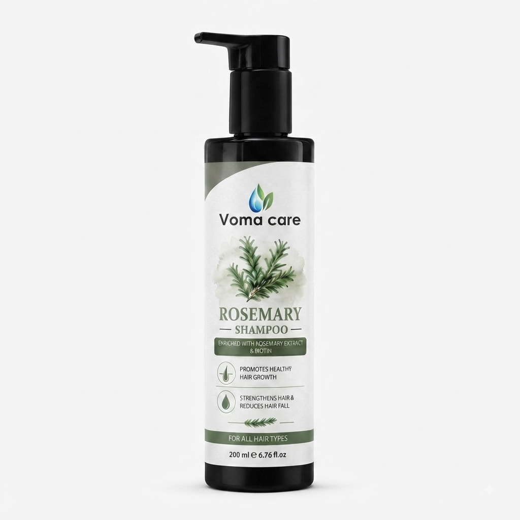 Rosemary Shampoo with Rosemary Extract & Biotin | Daily Hair Cleanser for All Hair Types | Nourishing Shampoo | 200ml