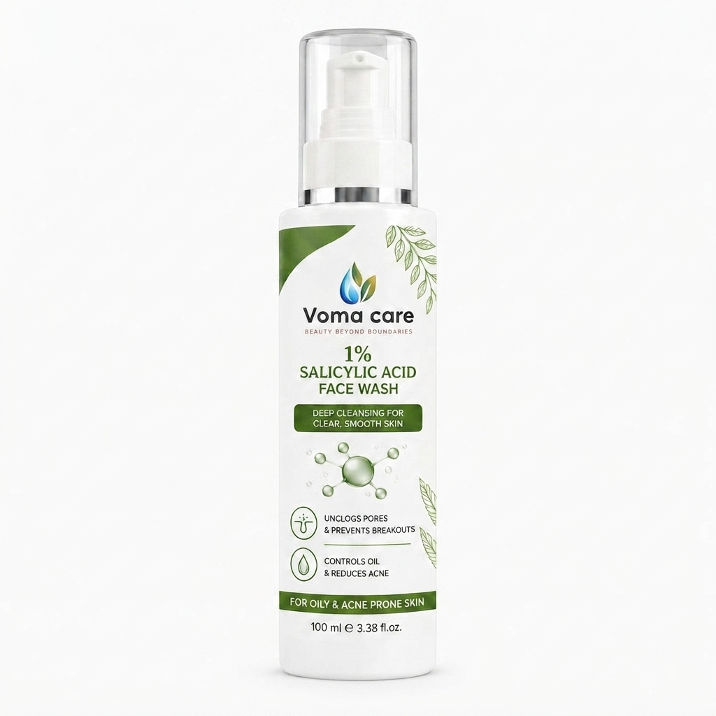 1% Salicylic Acid Face Wash for Oily & Acne Prone Skin | Deep Cleansing Facial Cleanser | Oil Control Face Wash | Daily Skincare | 100ml