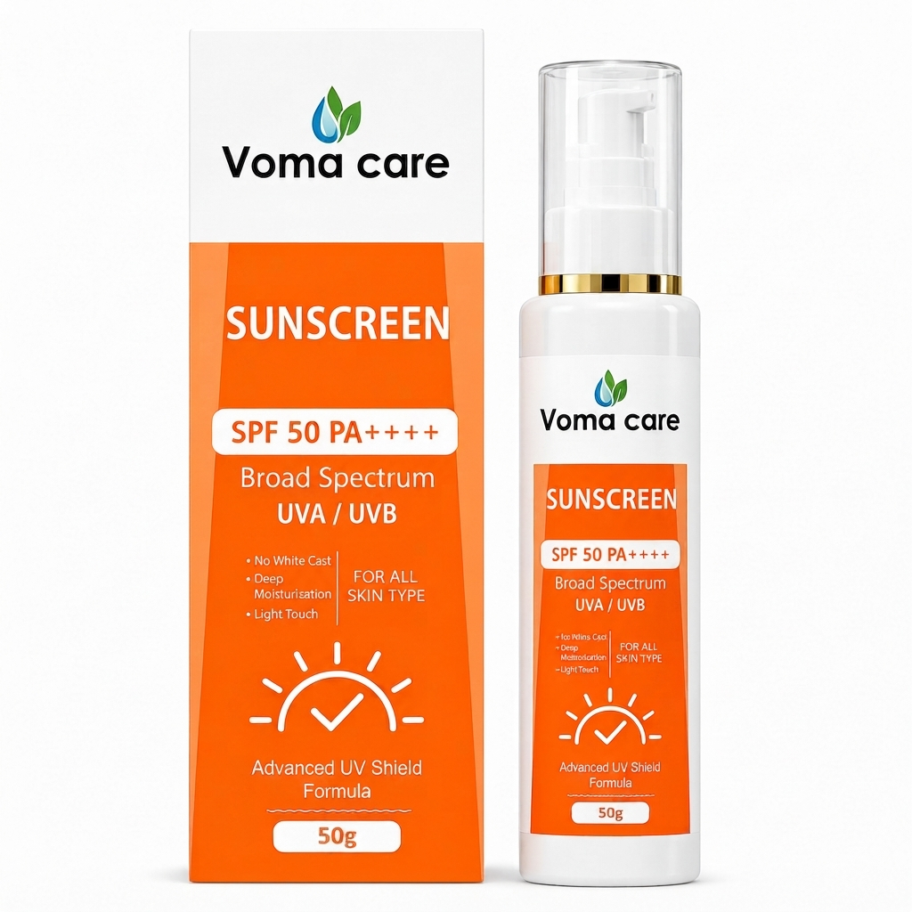 Sunscreen SPF 50 PA++++ Broad Spectrum UVA UVB Protection Lightweight Non Greasy No White Cast Hydrating Formula for All Skin Types 50g UV Shield