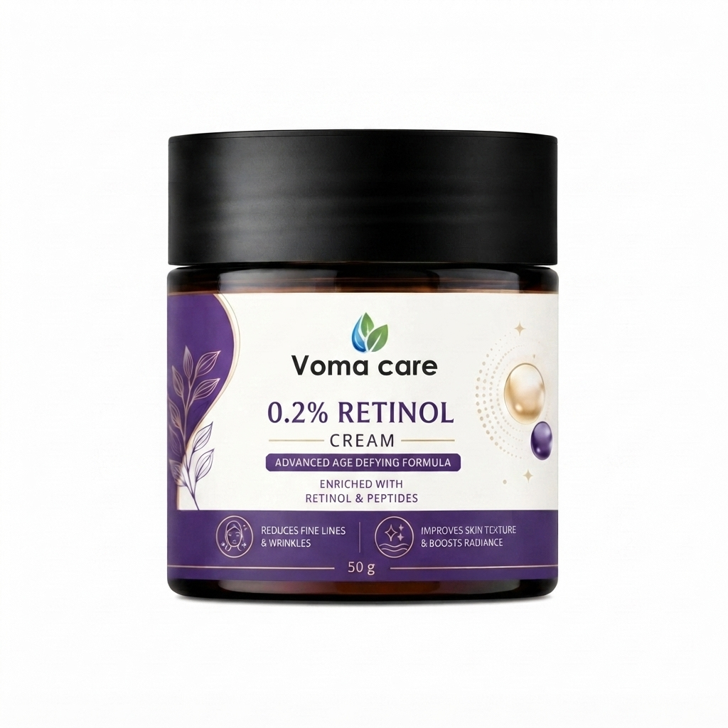 0.2% Retinol Cream with Peptides | Overnight Face Cream | Daily Night Skincare | 50g