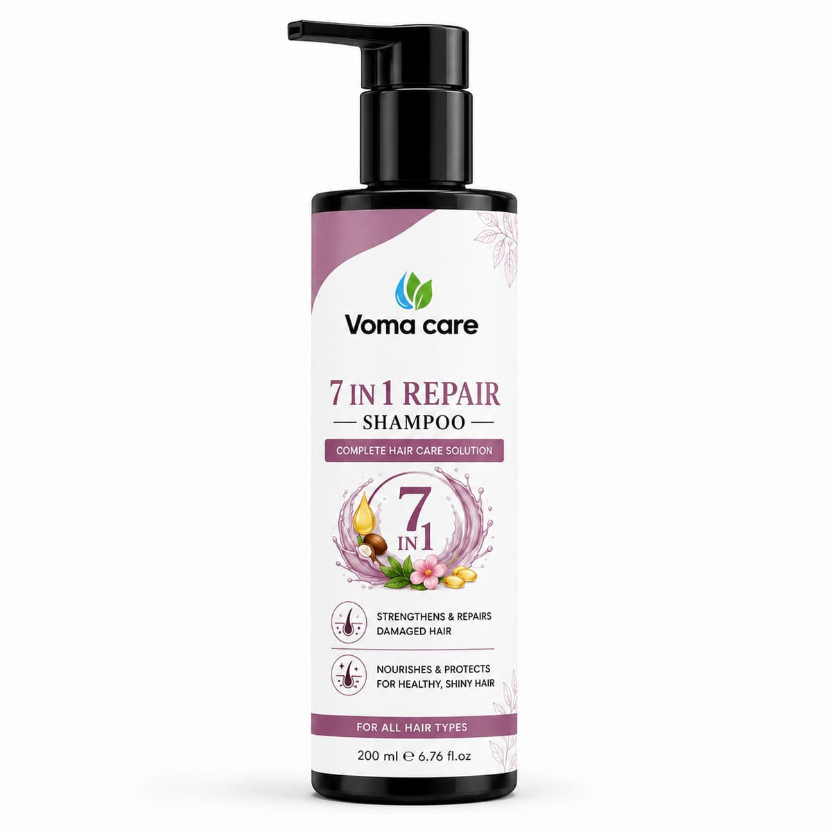 7 in 1 Repair Shampoo | Daily Hair Cleanser for Dry & Damaged Hair | Complete Hair Care Formula | 200ml